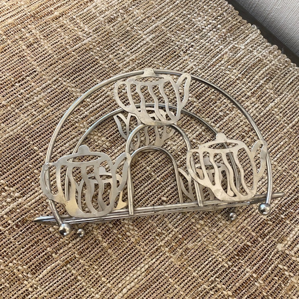 Metal Wire COFFEE Pot NAPKIN HOLDER cup Deco Stand Tabletop Counter